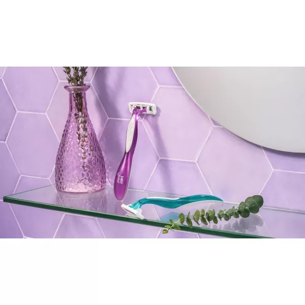 BIC Soleil Escape Womens Disposable 4Blade Razors Perfect Bikini Line Razor Lavender ampamp Eucalyptus Scented Handles 4PackAssorted
