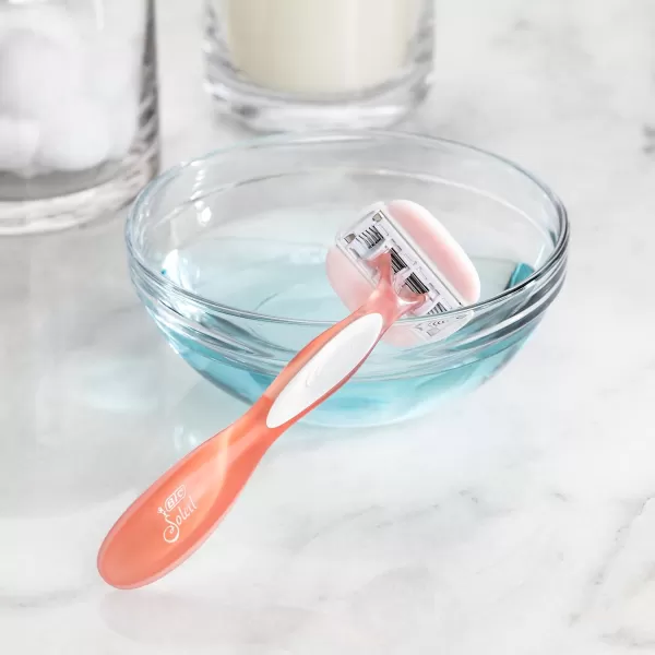 BIC Soleil Glide Disposable Razors for Women 5 Blades With Shea Butter Moisture Strip For a Smooth Glide 2 Piece Razor Set2 Count Pack of 2