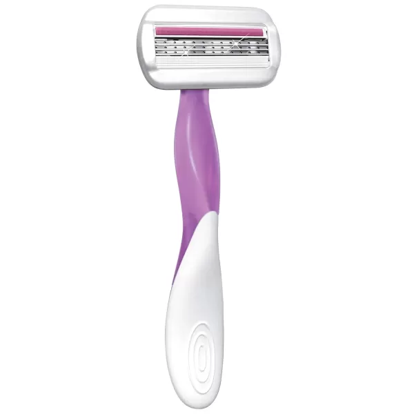 BIC Soleil Sensitive Womens Disposable Razors 3 Blades With Moisture Strip For a Silky Smooth Shave 6 Piece Razor Set 3 Count Pack of 2Purple