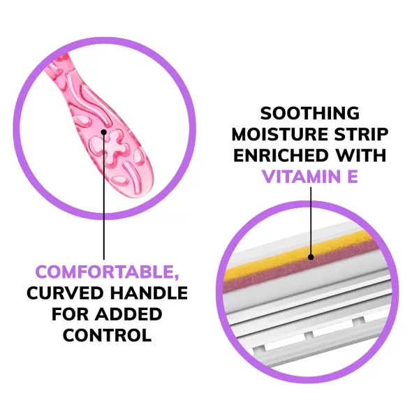 BIC Soleil Simply Smooth Womens Disposable Razors 3 Blades With Moisture Strip For a Silky Smooth Shave 8 Piece Razor Set8 Count Pack of 1