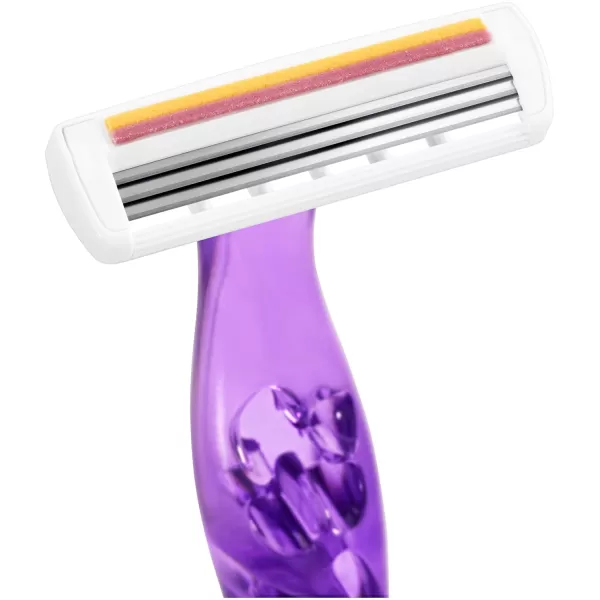 BIC Soleil Simply Smooth Womens Disposable Razors 3 Blades With Moisture Strip For a Silky Smooth Shave 8 Piece Razor Set8 Count Pack of 1
