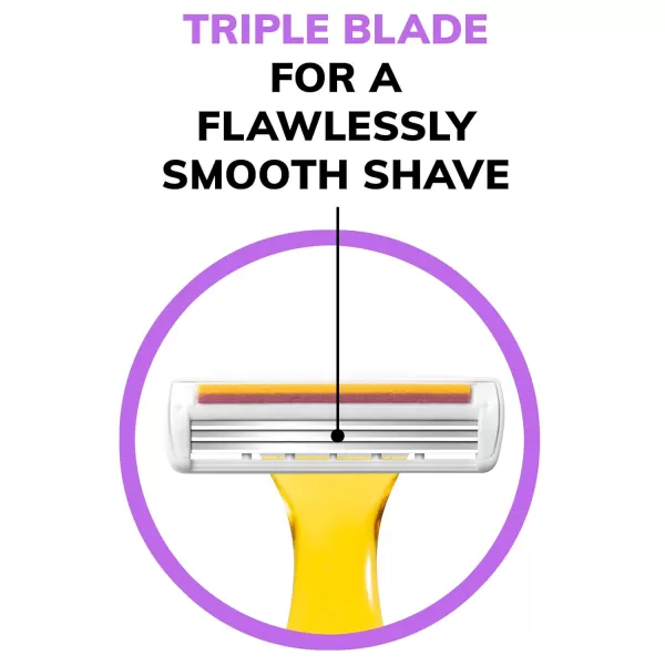 BIC Soleil Simply Smooth Womens Disposable Razors 3 Blades With Moisture Strip For a Silky Smooth Shave 8 Piece Razor Set8 Count Pack of 1