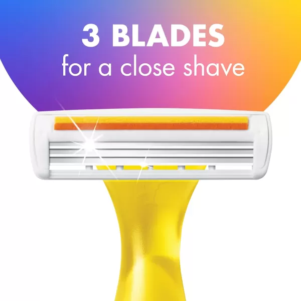 BIC Soleil Smooth Colors Womens Disposable Razors With Vitamin E Lubricating Strip for Enhanced Glide Great Stocking Stuffer 14Count Gift Set10 Count Pack of 1