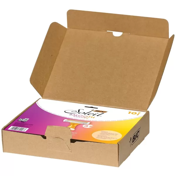 BIC Soleil Smooth Colors Womens Disposable Razors With Vitamin E Lubricating Strip for Enhanced Glide Great Stocking Stuffer 14Count Gift Set10 Count Pack of 2