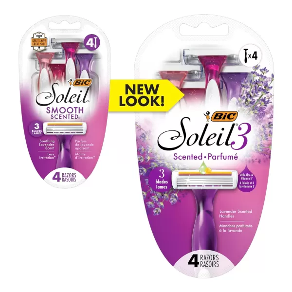 BIC Soleil Smooth Scented Womens Disposable Razors 3 Blades With Moisture Strip For a Silky Smooth Shave 10 Piece Razor Set1 Count Pack of 1
