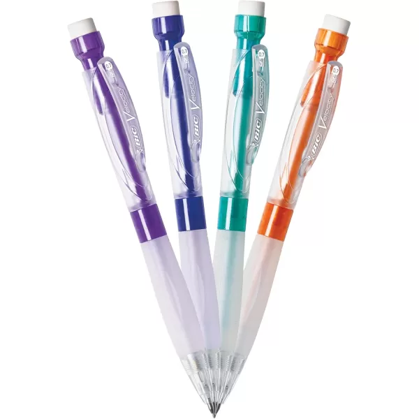 BIC Velocity Max Mechanical Pencils With Colorful Barrel Medium Point 07mm 2Count Pack Mechanical Pencils With Erasers and Lead Refills07mm Black Lead Pencils