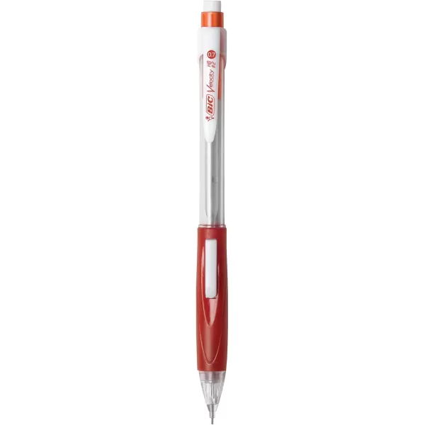 BIC Velocity Mechanical Pencils With Colorful Barrel Medium Point 07mm 6Count Pack Mechanical Pencils With Eraser and Lead Refills