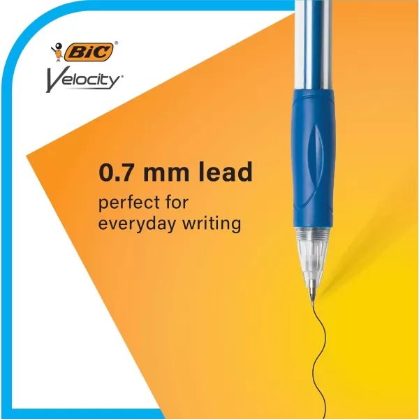 BIC Velocity Original Mechanical Pencil Medium Point 07mm Smooth Dark Writing 2Count2 Count Pack of 2