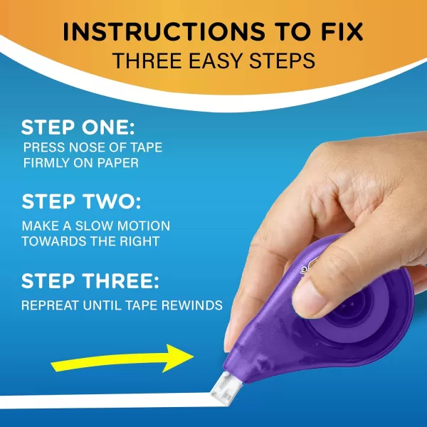 BIC WhiteOut Brand EZ Correct Correction Tape 393 Feet 4Count Pack of white Correction Tape Fast Clean and Easy to Use TearResistant Tape4 Count