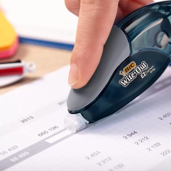 BIC WiteOut Brand EZ Correct Grip Correction Tape White 6CountWhite