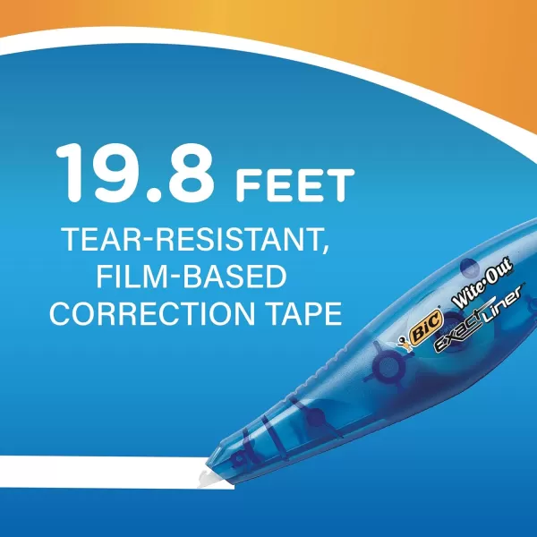 BIC WiteOut Brand Exact Liner Correction Tape White 2Count 3 packs 6 Tapes total