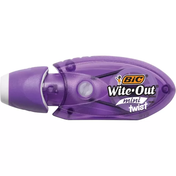 BIC WiteOut Brand Mini Twist Correction Tape White 1Count2 Count Pack of 1