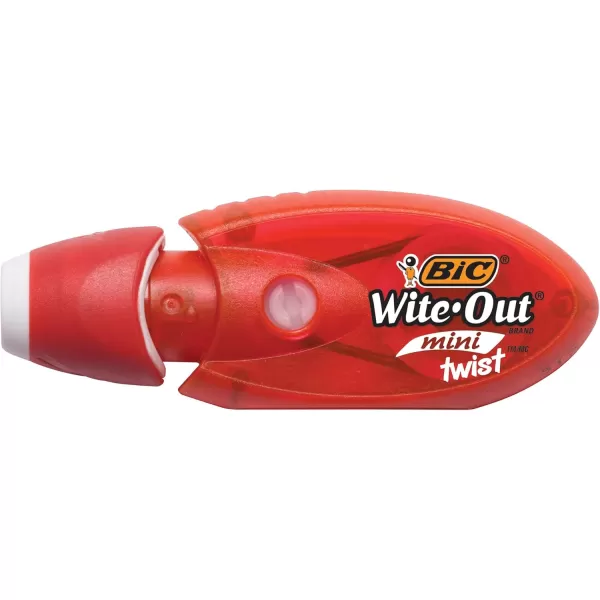 BIC WiteOut Brand Mini Twist Correction Tape White 1Count2 Count Pack of 1