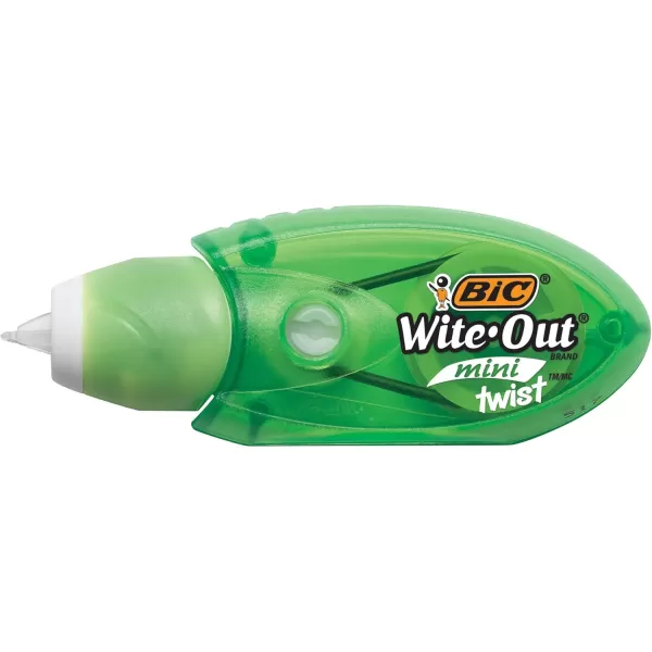 BIC WiteOut Brand Mini Twist Correction Tape White 1Count2 Count Pack of 1