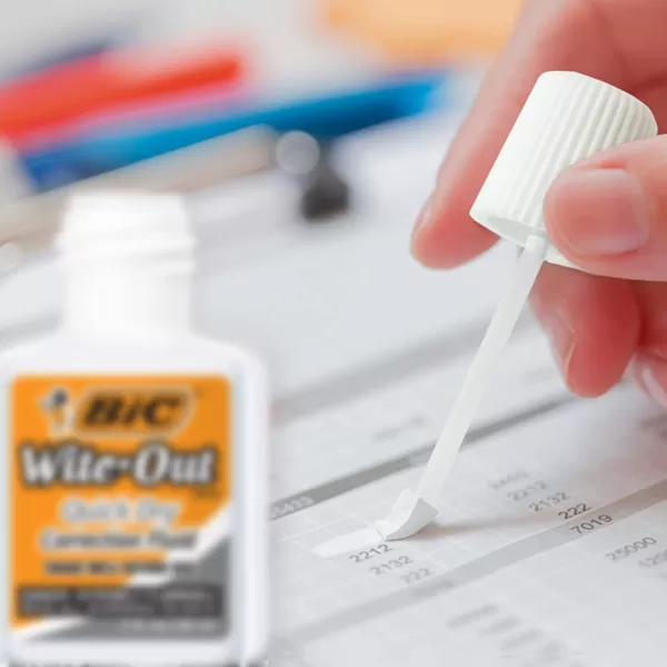 BIC WiteOut Quick Dry Correction Fluid  3 Pack BICWOFQD32412 Count Pack of 1
