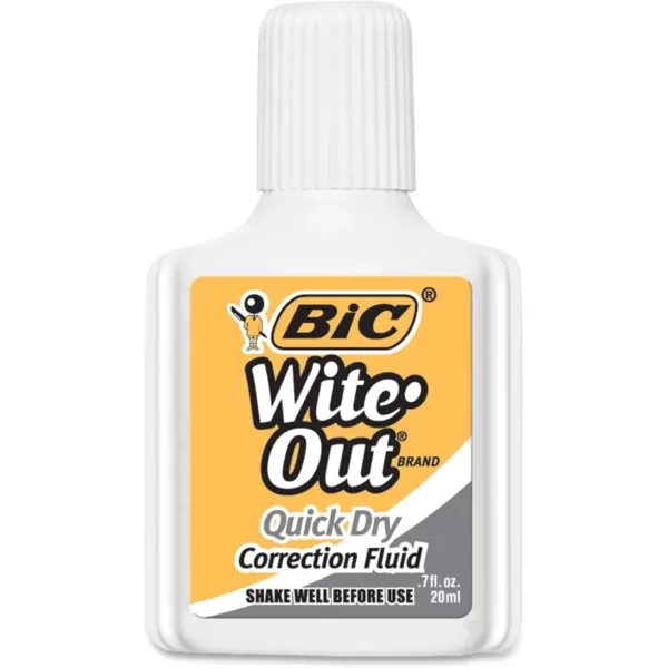 BIC WiteOut Quick Dry Correction Fluid  3 Pack BICWOFQD32412 Count Pack of 1