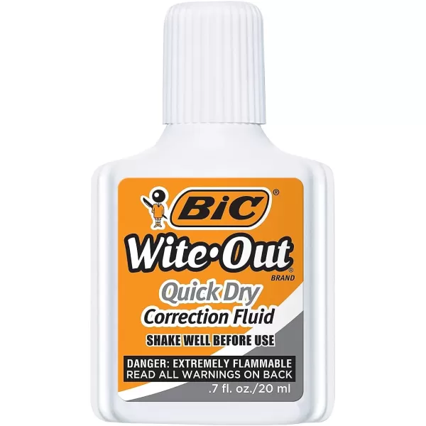 BIC WiteOut Quick Dry Correction Fluid  3 Pack BICWOFQD3243 Count Pack of 1