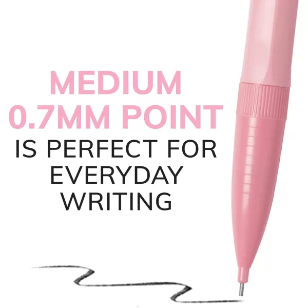 BIC Xtra Smooth Mechanical Pencils with Eriasers Medium Point 07mm No Smudge and Clean Erasing Writes Smooth ampamp Dark Great Holiday Gift 24Count Gift SetGraphite Lead Pastel Barrels