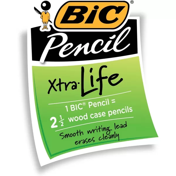 BIC XtraLife Mechanical Pencil Clear Barrel Medium Point 07mm 12Count  Black