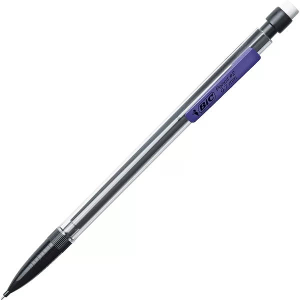 BIC XtraLife Mechanical Pencil Clear Barrel Medium Point 07mm 12Count  Black