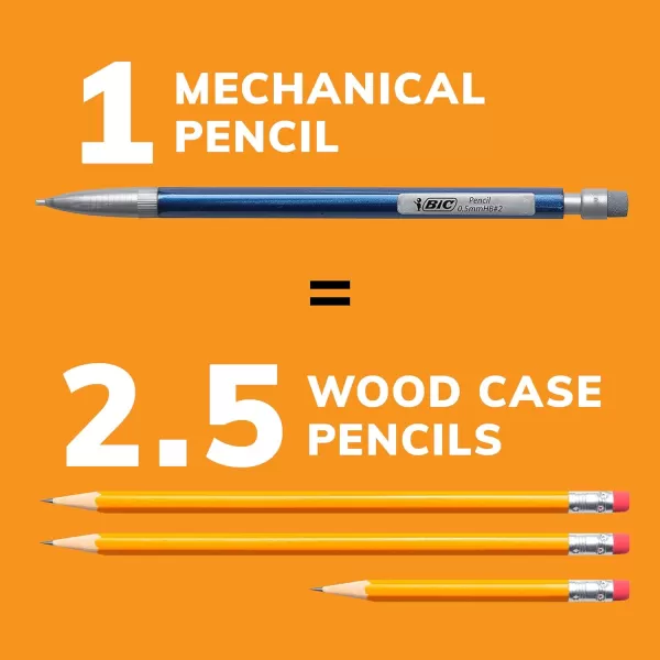 BIC XtraPrecision Mechanical Pencil Metallic Barrel Fine Point 05mm 24Count Doesnt Smudge and Erases Cleanly24 Count Pack of 1