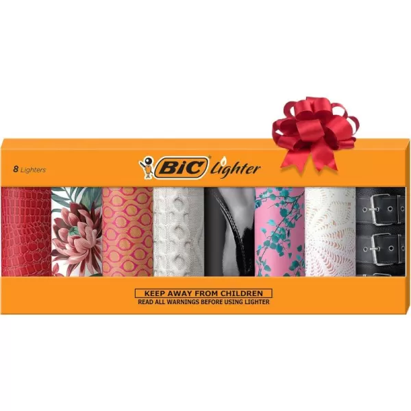 BIC Pocket Lighter Special Edition Americana Collection Assorted Unique Lighter Designs 8 Count Pack of LightersFashion