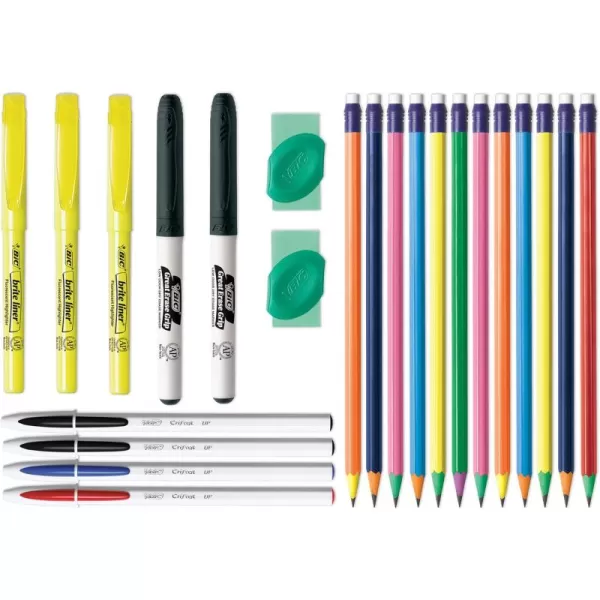 BIC Student Kit Assorted Stationery Essentials 23 Count1 Count Pack of 1
