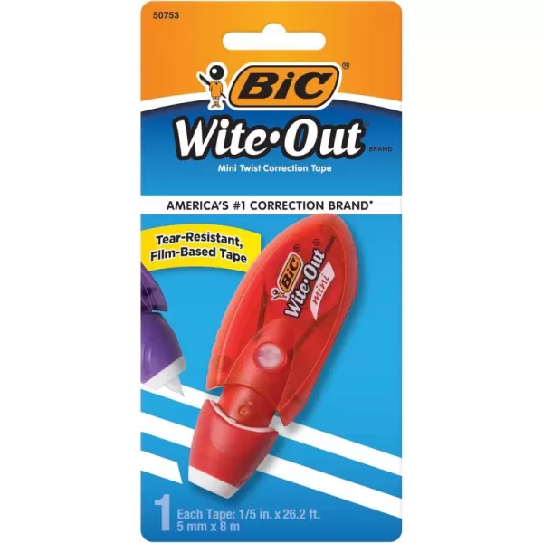 BIC WiteOut Brand Mini Twist Correction Tape White 1Count1 Count Pack of 1