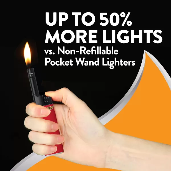 imageBIC EZ Reach Candle Lighter The Ultimate Lighter with Wand for Candles Assorted Designs 12 Count Pack of Lighters