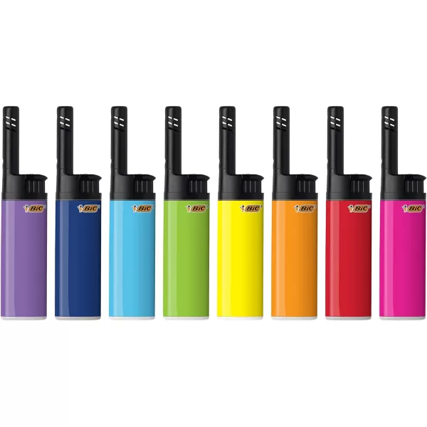 imageBIC EZ Reach Candle Lighter The Ultimate Lighter with Wand for Candles Assorted Designs 12 Count Pack of Lighters