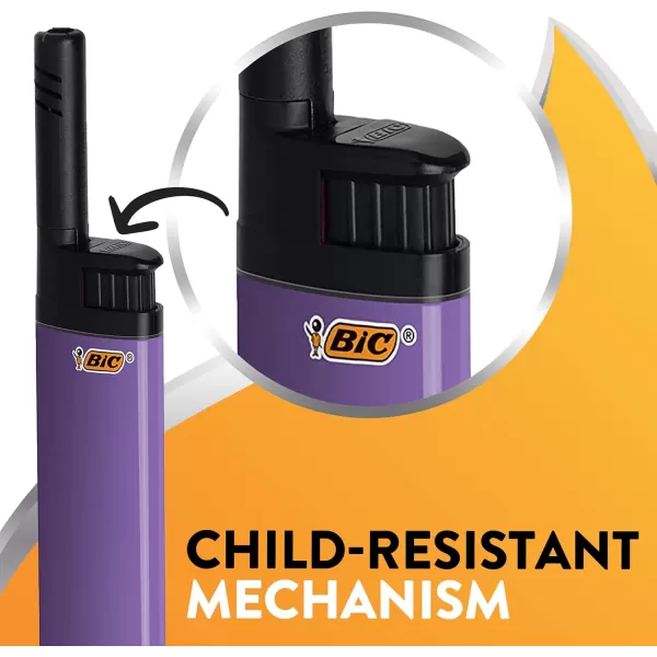 imageBIC EZ Reach Candle Lighter The Ultimate Lighter with Wand for Candles Assorted Designs 12 Count Pack of Lighters