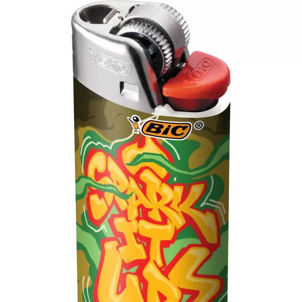 imageBIC Maxi Pocket Lighter Special Edition Street Art Collection Assorted Unique Lighter Designs 8 Count Pack of LightersStreet Art