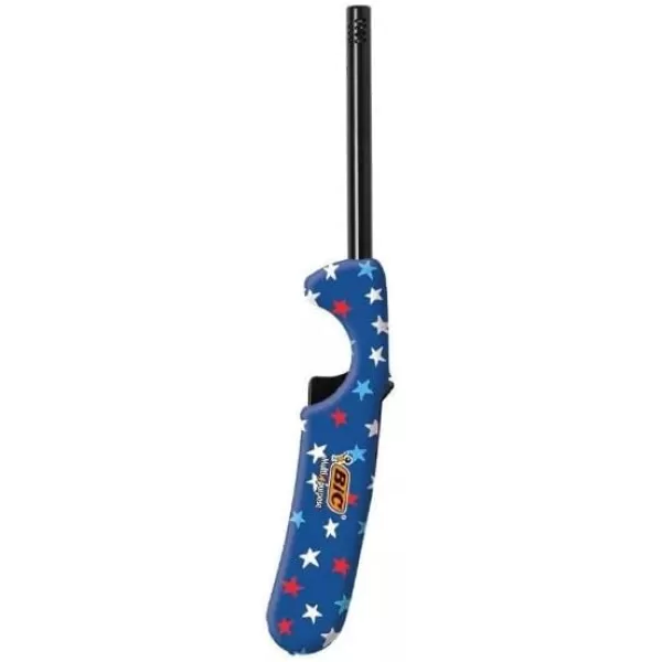 imageBIC MultiPurpose Americana Edition Lighters Long Durable Metal Wand Ideal for Candles Grills and Fireplaces Assorted Colors Pack of 20