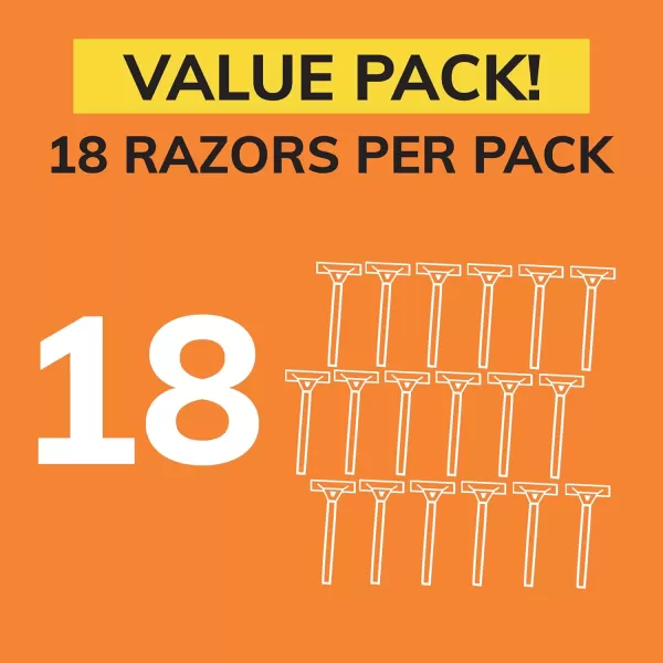 imageBIC Sensitive 2 Disposable Razors for Men With 2 Blades for Sensitive Skin 18 Count Value Pack of Shaving RazorsAssorted