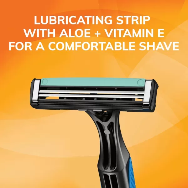imageBIC Sensitive 2 Disposable Razors for Men With 2 Blades for Sensitive Skin 18 Count Value Pack of Shaving RazorsAssorted
