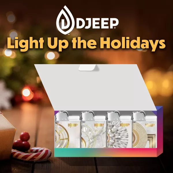 imageDJEEP Elegant Collection Pocket Lighters Marbled Unique Designs LongLasting 4Count Pack of Disposable Lighters Great Stocking StuffersElegant