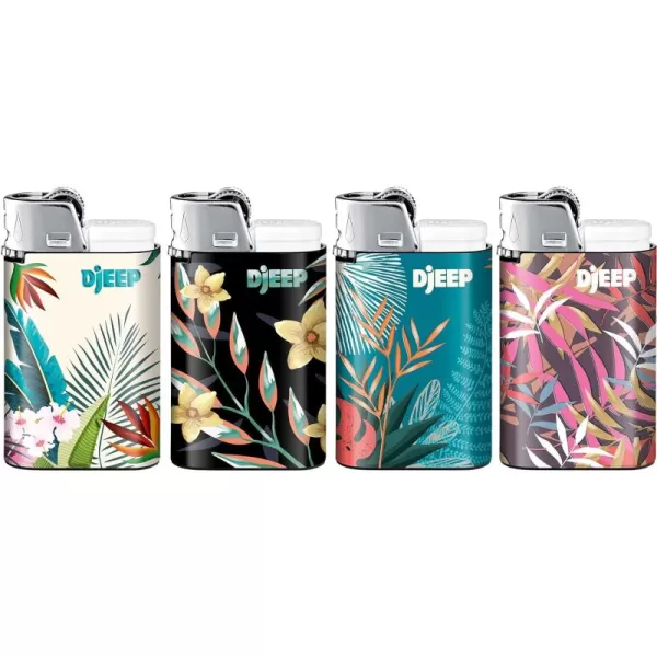 imageDJEEP Elegant Collection Pocket Lighters Marbled Unique Designs LongLasting 4Count Pack of Disposable Lighters Great Stocking StuffersVibrant