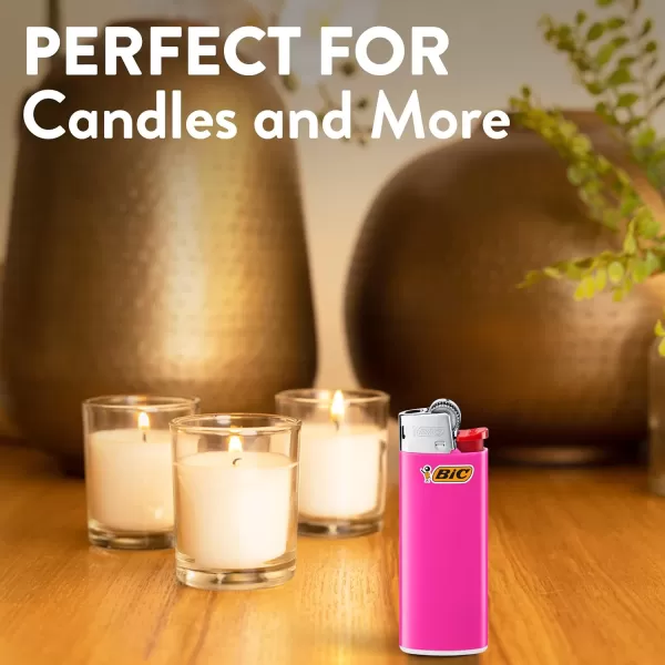 imageBIC Mini Lighters Reliable and Safe Lighters for Candles Assorted Colors 8Pack Colors May Vary