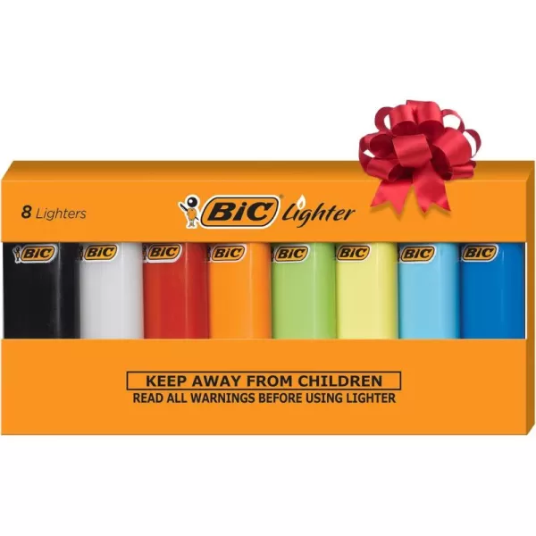 imageBIC Mini Lighters Reliable and Safe Lighters for Candles Assorted Colors 8Pack Colors May Vary