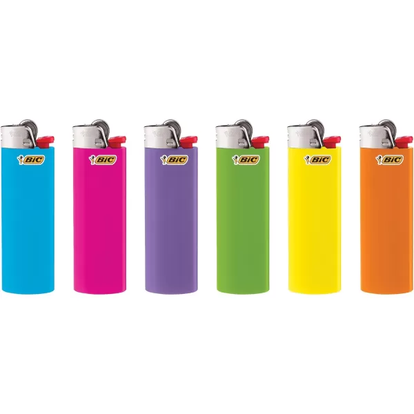 imageBIC Classic Lighters Pocket Lighter Style Fashion Assorted Colors 50 Count Tray Disposable Lighters