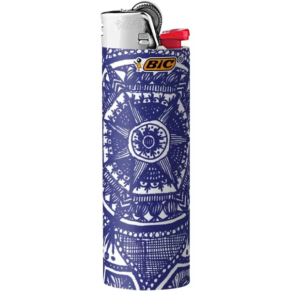 imageBIC Maxi Pocket Lighter Special Edition Bohemian Collection Assorted Unique Lighter Designs 50 Count Tray of Lighters
