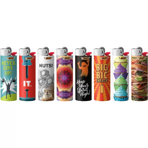 imageBIC Pocket Lighter Special Edition Favorites Collection Assorted Unique Lighter Designs 50 Count Tray of LightersFavorites