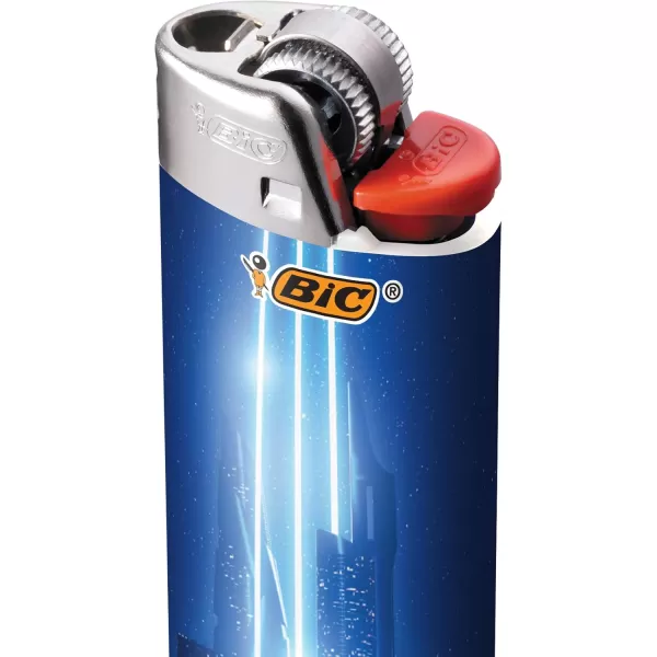 imageBIC Pocket Lighter Special Edition Retro Wave Collection Assorted Unique Lighter Designs 8 Count Tray of Lighters