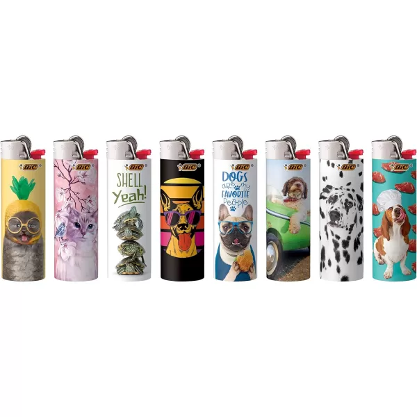imageBIC Special Edition Animal Lover Series Maxi Pocket Lighters 50Count Tray