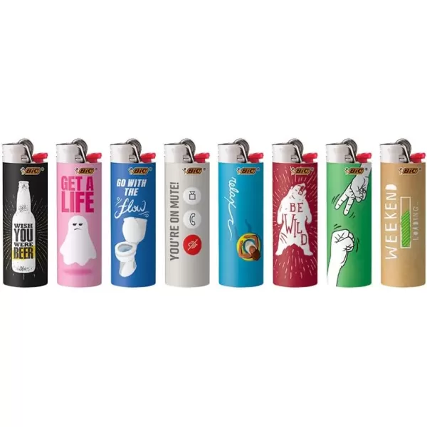 imageBIC Special Edition Cutting Edge Series Lighters Set of 8 Lighters