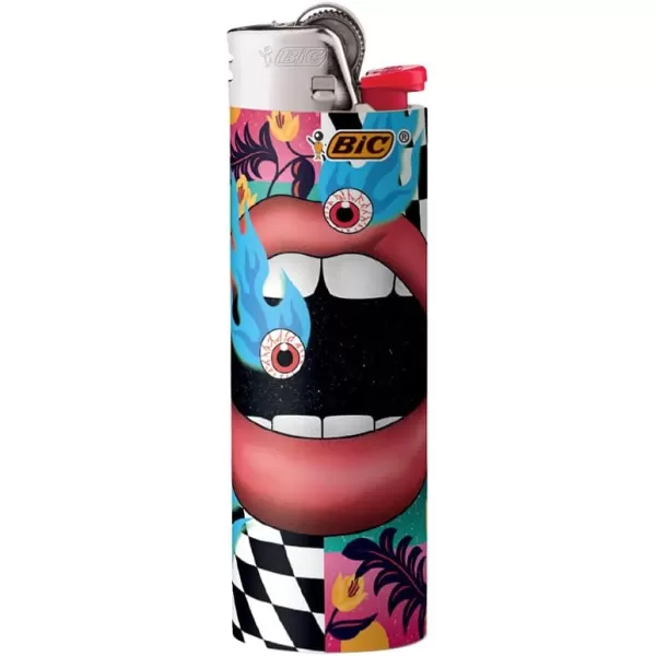 imageBIC Special Edition Prismatic Series Lighters Pocket Lighter Set of 8 Disposable Lighters