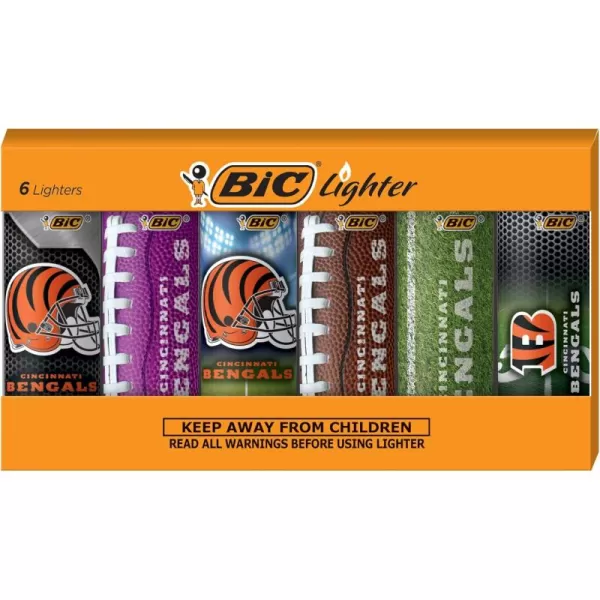 imageBIC Special Edition Cincinnati Bengals Series Lighters Assorted 6Pack