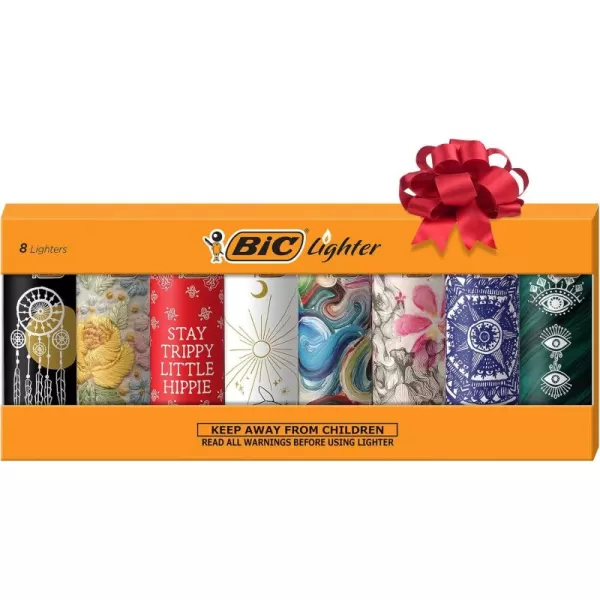 imageBIC Special Edition Geometric Series Maxi Pocket Lighters 8CountBohemian