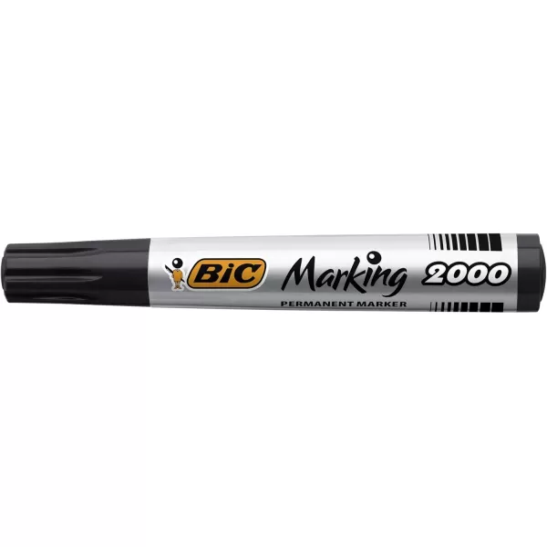 imageBIC marking 2000 eco permanent black ink bullet point marker x 1 single pen