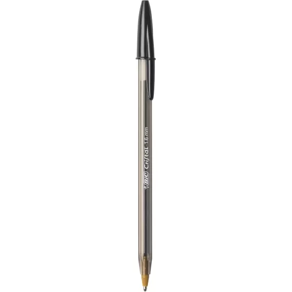 imageBIC Cristal Xtra Bold Ballpoint Pen Bold Point 16mm For Vivid And Dramatic Lines Black Ballpoint Pens 24Count